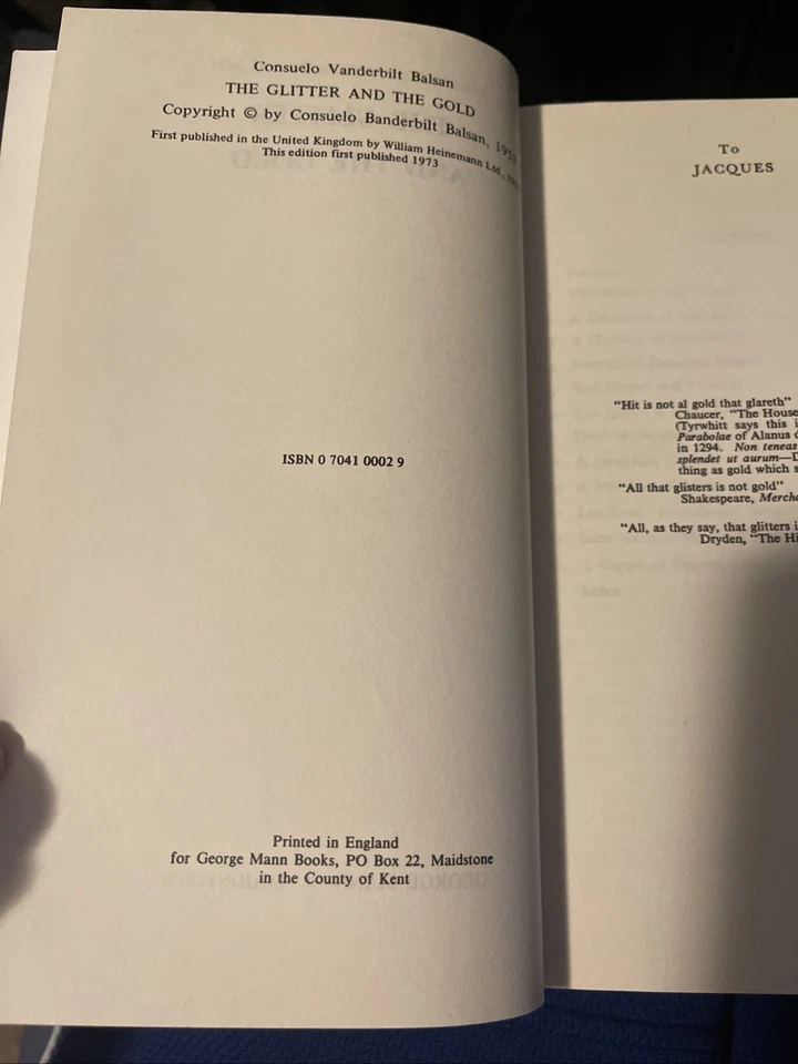 The Glitter and the Gold - Paperback, by Balsan Consuelo Vanderbilt : VG - Image 4 of 4