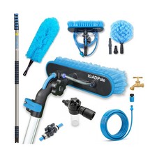IGADPole 24 FT Washing Kit: Water-fed Brush with Soap Dispenser, Cobweb Duste...