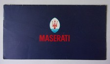 MASERATI BORA INDY MERAK KHAMSIN orig 1973 Sales Brochure Portfolio - Ital/Eng