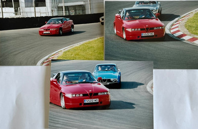 Alfa Romeo SZ ES30 auf Zandvoort Circuit ca. 2006 Set mit 3 Fotos