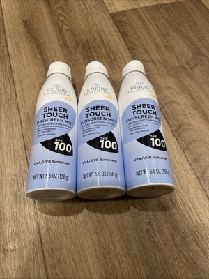 Studio Selection SPF 100 Sunscreen Spray Mist Water Resistant- Lot of 3