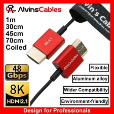8K HDMI 2.1 Cable 48Gbps Ultra-Thin for Atomos Ninja-V 4K60P 6K-Record Sony A7S3