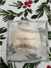 Autographed Hall of Fame Second Basemen baseball - Herman, Morgan, Doerr, Red