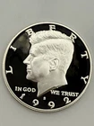 1992 S Silver Proof Kennedy Half Dollar 2-Coin Lot 90% Silver  #1177