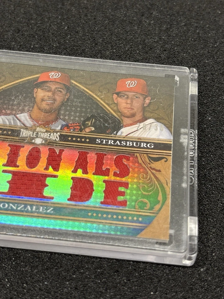 2013 Topps Triple Threads Relic Combos/36 Jordan Zimmermann Stephen Strasburg Foto 3 de 4