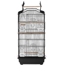 41-inch Open Top Large Parrot Bird Cage, Hanging Bird Cage for Parakeets F