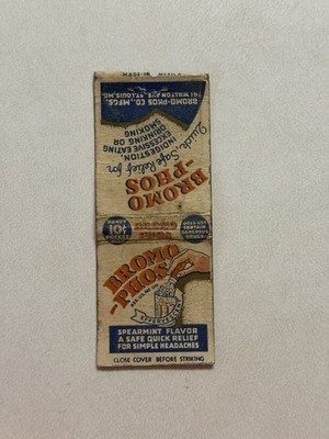Bromo Phos Company Manufacturing St Louis Missouri Vintage Matchbook Cover 250B
