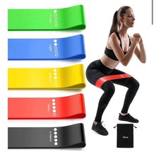 Resistance Bands for Working Out, 5-Pack Elastic Exercise Bands for Strength ...