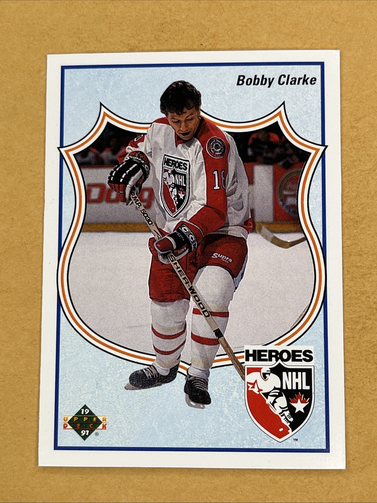 1990-91 Upper Deck Heroes of the NHL French Bobby Clarke #509 HOF
