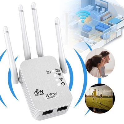 MARKENLOS WLAN Extender Signalverstärker WiFi Repeater 1200Mbit/s WLAN Repeater Booster DE