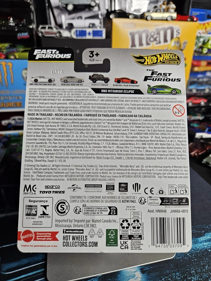 Hot Wheels Premium~Fast & Furious~25 Years~1995 Mitsubishi Eclipse~1/5 Chase - Image 2 of 2