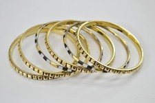 6 PCS HANDMADE DESIGN GOLD PLATED BANGLE BRACELET SET T-480