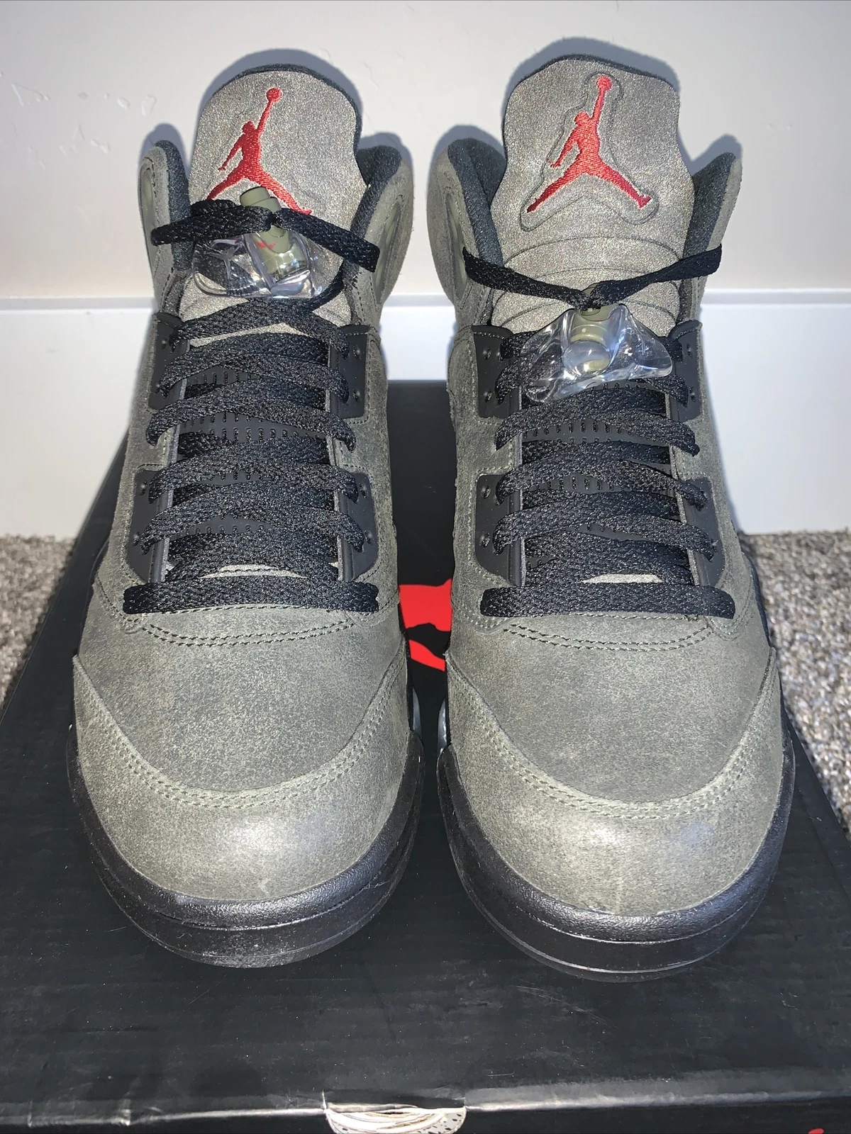 Nike Air Jordan 5 Retro « Fear Pack » 626971 350 taille 8,5 Supreme Fire Bel Air OG