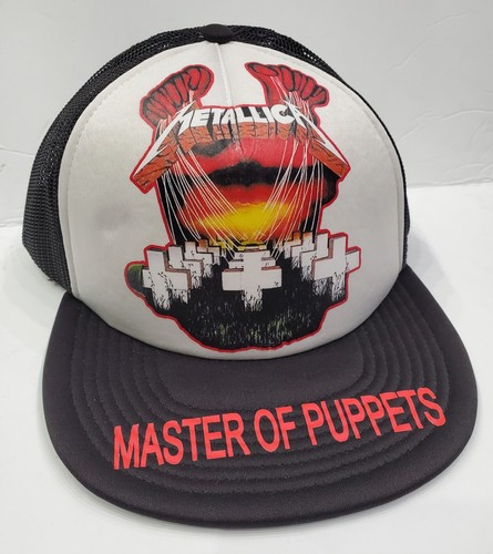 5 Panel Black Death Thrash Metal Master of Puppet Trucker WhitePanel Wie besehen anpassen - Bild 2 von 2
