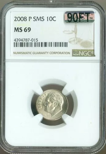 2008 P ROOSEVELT DIME NGC MS69 MAC 90FT MINT QUALITY✔️