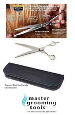 PRO PET Grooming 8.5" CURVED 440C STAINLESS STEEL Shears Scissors w/CASE Dog Cat