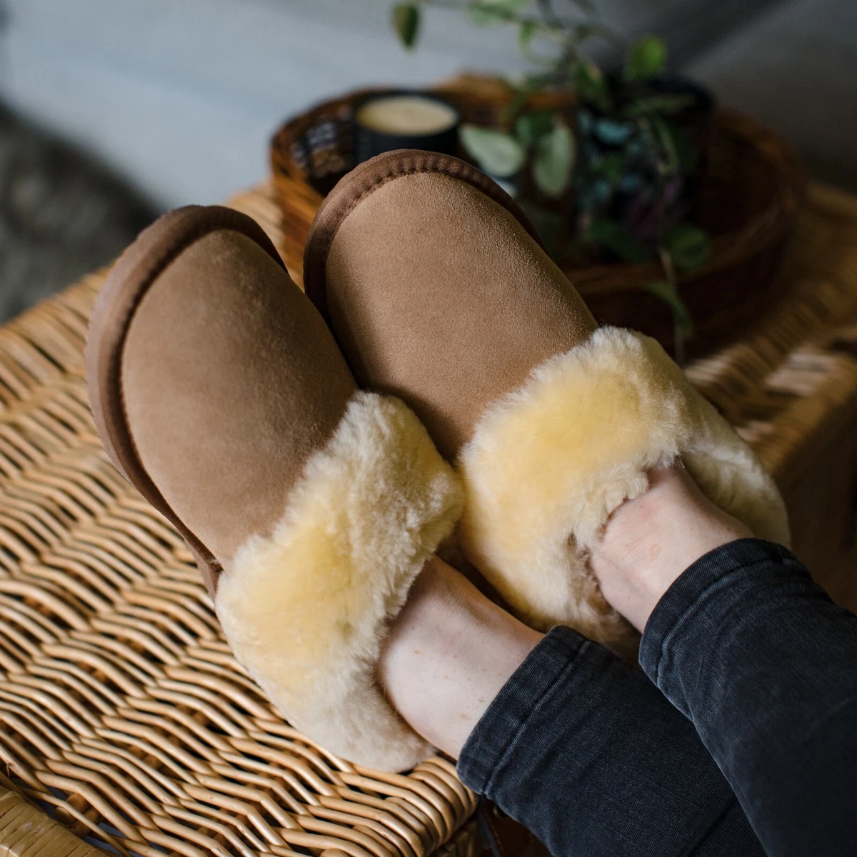 Ladies boot on sale style slippers