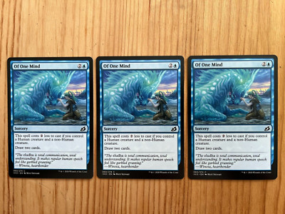 MTG Magic 3x Of One Mind (Ikoria: Lair of Behemoths) M/NM Eng