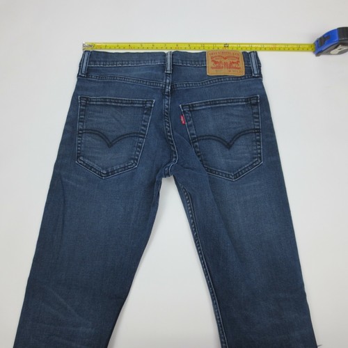 Levis 512 30x28 Slim Tapered Stretch Blue Jeans Distressed Ripped Denim RW4-3 - Picture 10 of 12