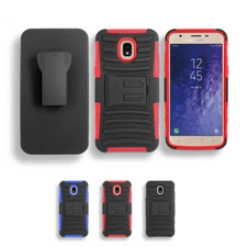 For Samsung Galaxy J3 Orbit /S367VL Armor Hybrid Cover Case Holster Belt Clip