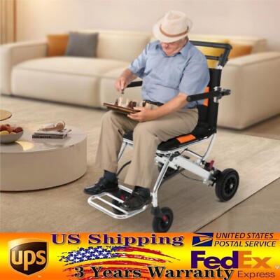Portable Folding Wheelchair Ultra-Light Transportable Wheelchair for Seniors New