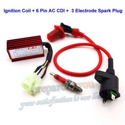 Kit Carburateur Racing + Boîtier CDI + Bobine D'Allumage Pour Honda CRF50 2004-2009