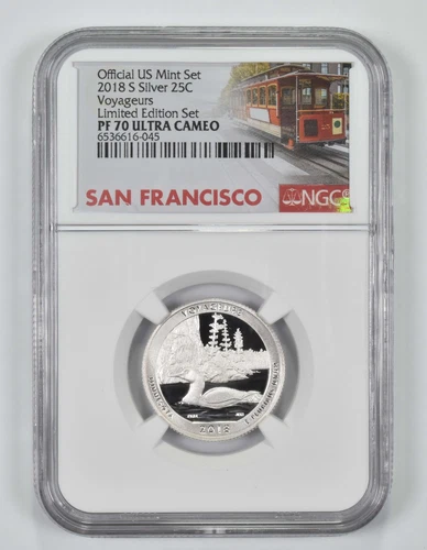 2018-S PF70 Silver Voyageurs Quarter NGC Limited Edition