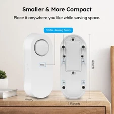 Wifi Water Leak Sensor Alarm Flood Level Overflow Home Security Detector Alert~