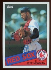 1985 Topps JEFF NEWMAN Signed Card autograph AUTO A'S RED SOX