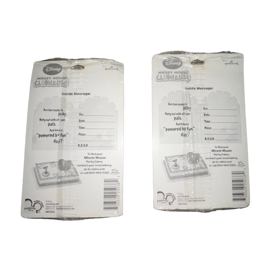 NIP Hallmark Disney Mickey Mouse Clubhouse Birthday Party Invitations Minnie - Image 2 of 3