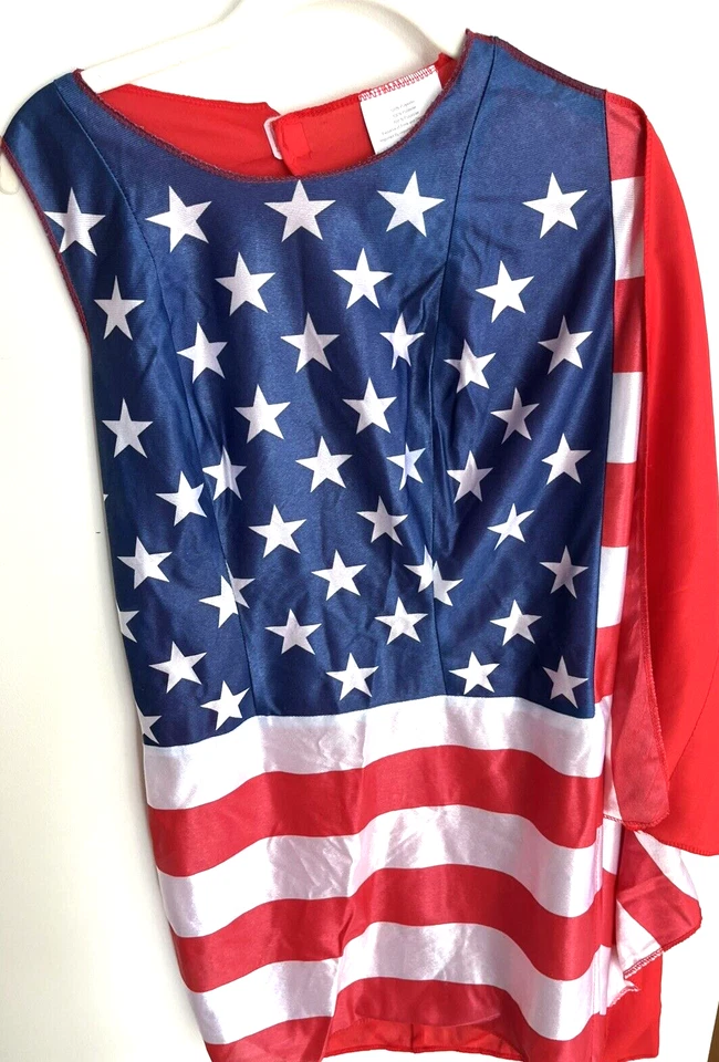 Rasta Imposta Vestido Bandera EE. UU. Libertad Patriótica Disfraz Adulto Talla 4-10 Foto 2 de 4