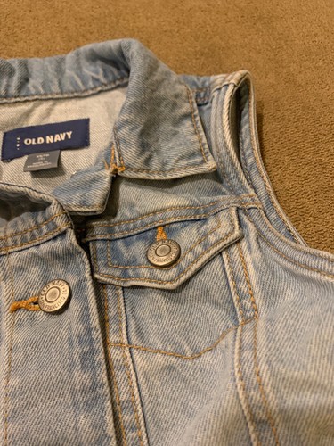 Girls Toddler Old Navy Sleeveless Denim Jean Jacket Size XS (5) (AH) - Picture 3 of 5