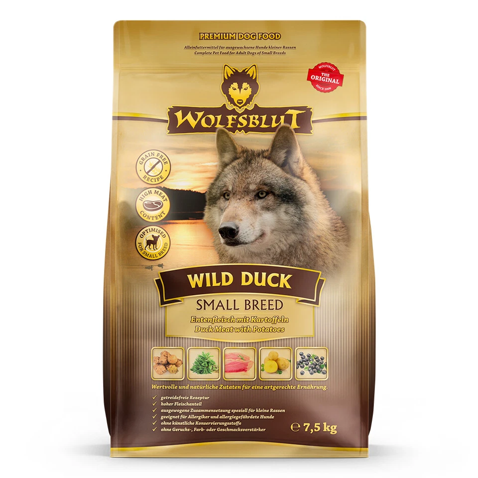 Wolfsblut - Small Breed - Wild Duck - Ente und Kartoffel - 7,5 kg - Bild 2 von 3