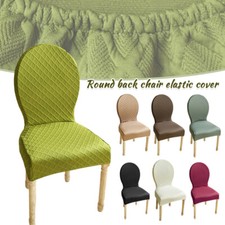 Round Back Chair Cover Restaurant Seat Cover Hotel Banquet Stretch Chair Cover