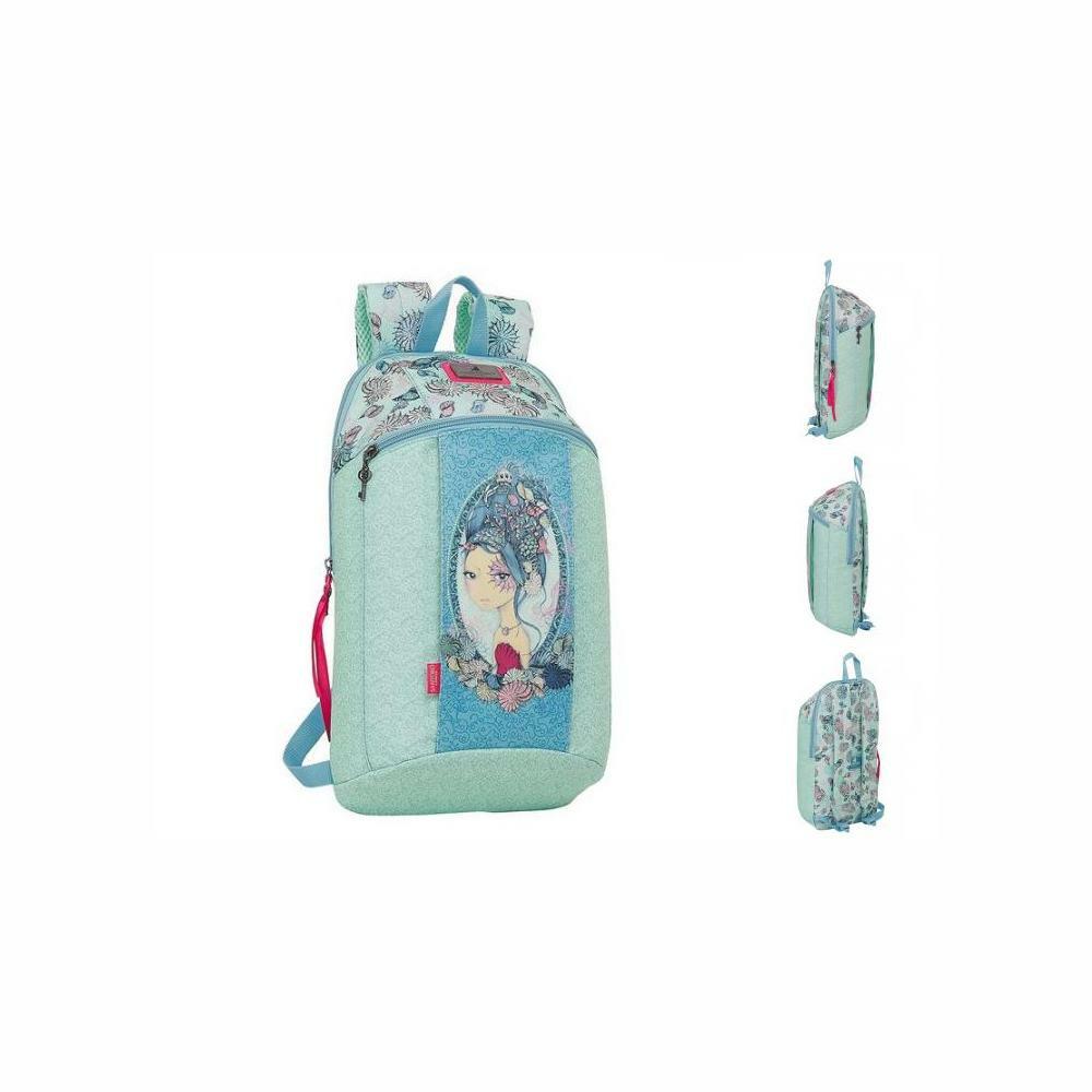 Mochila Informal Santoro Mirabelle Marina Azul Verde Ergonómico Mochila