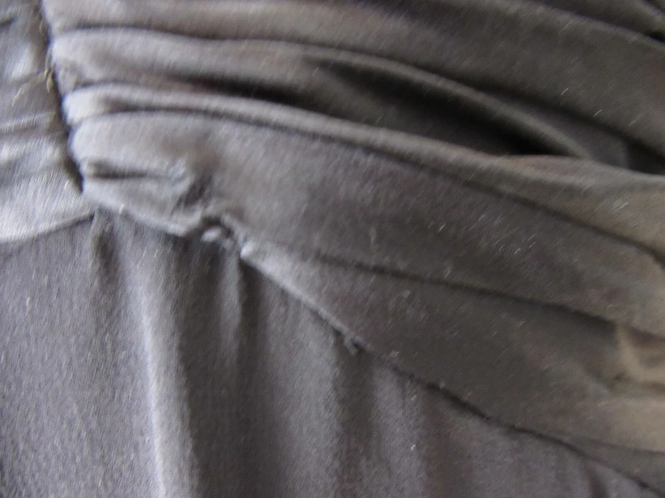 MAGGY LONDON Black Halter 6 Sleeveless Sheer Chiffon Silk V-Neck Dress BR25 - Image 2 of 4