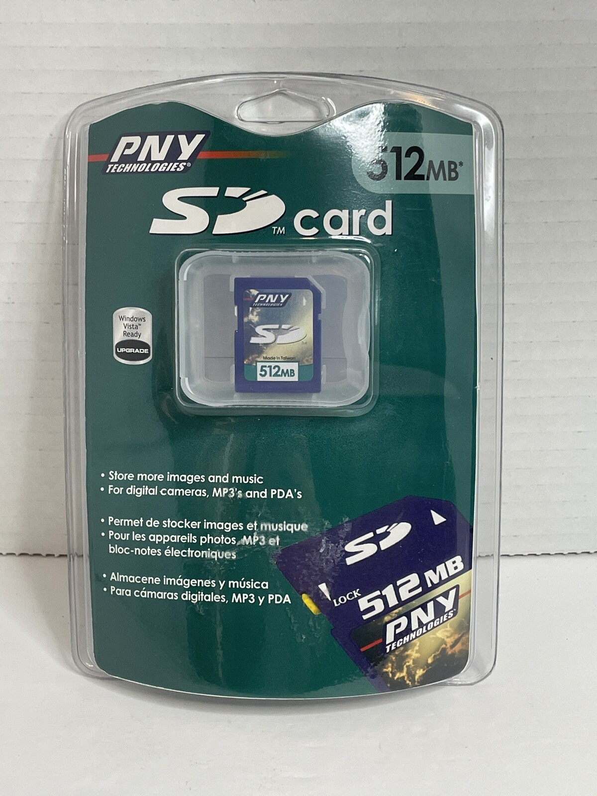 PNY 512MB SD Card P-SD512-RF3 NEW Camera Drone Storage Memory Pictures-image