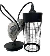 Industrial Black Metal Mesh Pendant Light Tube- Starbucks