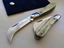 Tradizionale Coltello Roncola Mezzaluna 0412/495-17 corno antico 17cm