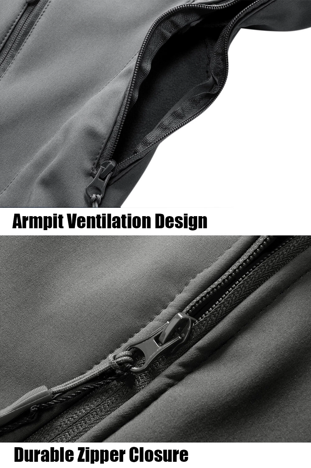 TACVASEN Waterproof Tactical Soft Shell Men Jacket Coat Army Windbreaker Outdoor - product detail image 17