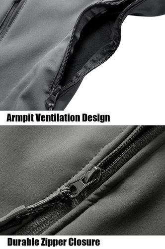 TACVASEN Waterproof Tactical Soft Shell Men Jacket Coat Army Windbreaker Outdoor image 17