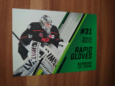 DEL 20-21 2020-2021 RAPID GLOVES #RG11 Niklas Treutle Nürnberg Ice Tigers