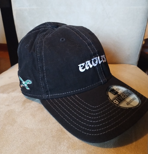 Philadelphia Eagles NFL New Era 9Twenty Eagles Script Adjustable Cap, Hat - Picture 3 of 10