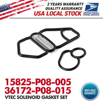 For Honda Upper & Lower VTEC Solenoid Gaskets OEM 15825-P08-005 36172-P08-015
