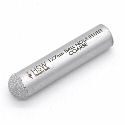 1/2 Zoll (12,7 mm) Vakuum gelötete Diamant Abtropffläche Nut Riffelung Router Bit - grob - Bild 1 von 3