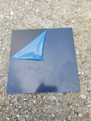 6'' x 6'' Black Outdoor UV Stable .025'' Anodized Aluminum Sheet Metal, 22 Gauge