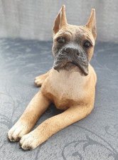 Hund Boxer, Fa. Castagna 1988, Italy, 15 cm, beige/braun, Kunststoffguß massiv