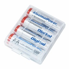 MaximalPower 4PC AA/AAA Batteries with Clear Battery Case  Battery Tester