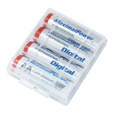 MaximalPower 4PC AA/AAA Batteries with Clear Battery Case + Battery Tester