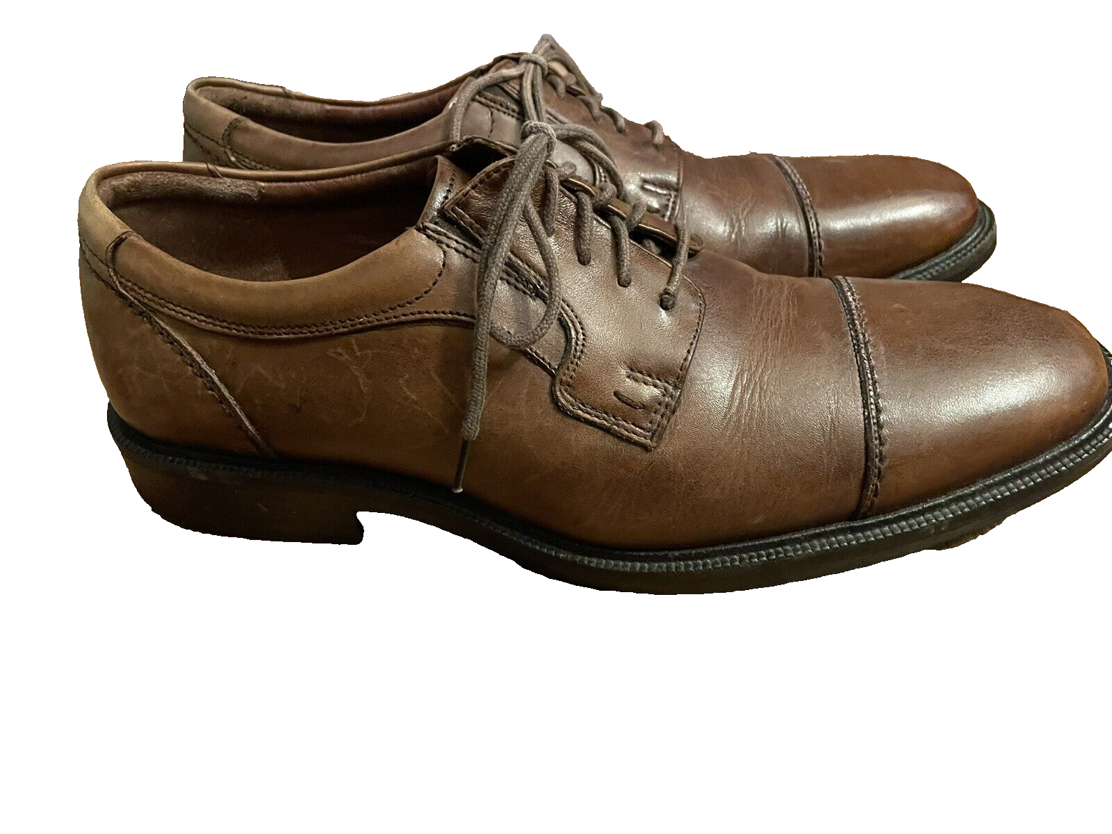 SAOLA Scarpa elegante Johnston & Murphy $ 165 da uomo in pelle di pecora flessibile marrone 8 5